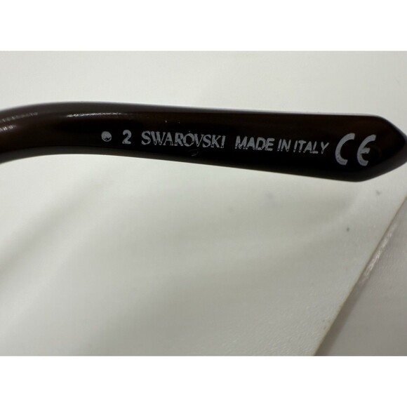 Swarovski Atelier SK271-P 48G Brown Cat Eye Sunglasses Frame 53-18-140 Italy COA - Picture 4 of 14